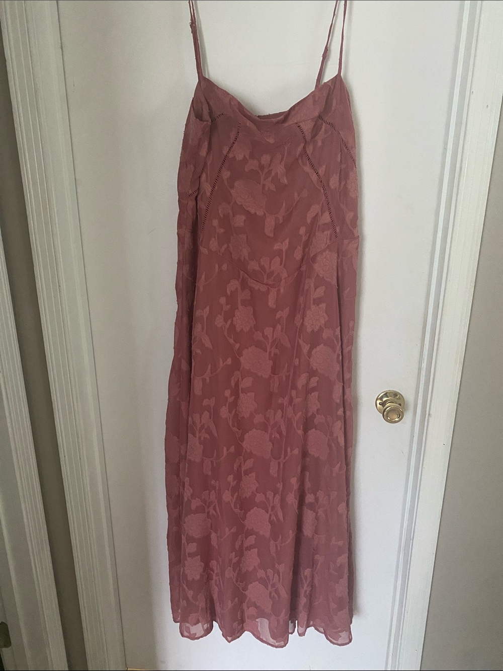 Boohoo Rose Slip Maxi Skirt with Floral Jacquard